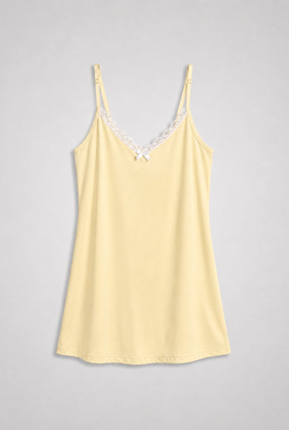 Camisola feminina palace amarelo — foto somente do produto, sem modelo