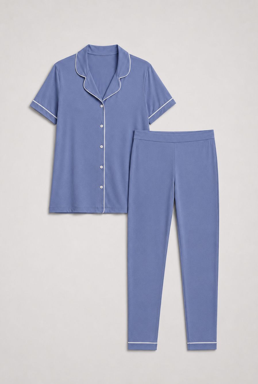 mockup pijama feminino americano lua azul claro