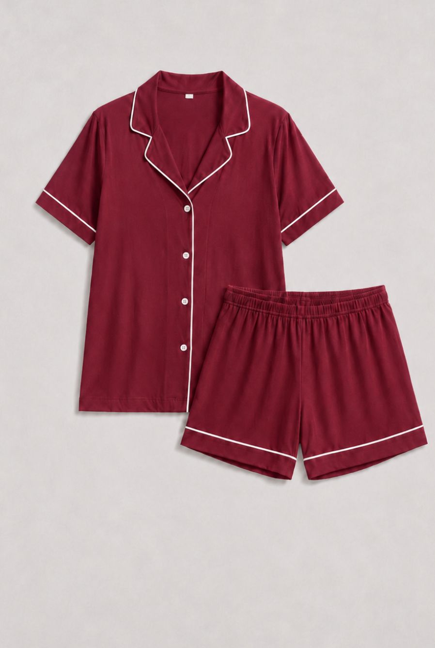Pijama americano feminino serena bordô — foto somente do produto, sem modelo