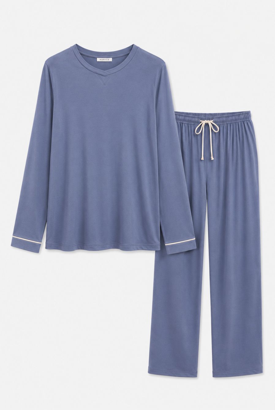 Pijama feminino conjunto paris azul claro — foto somente do produto, sem modelo